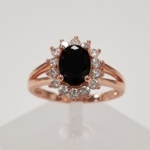 18k Rose Gold With Black Spinel Ring